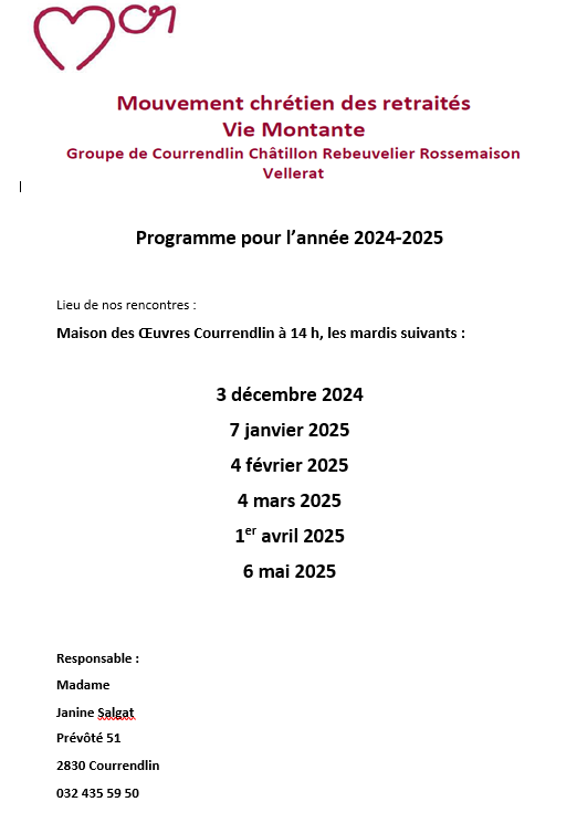 Programme 2024-2025